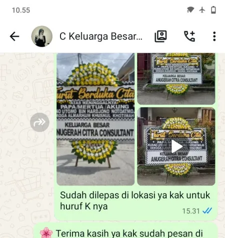 Pengiriman Papan Bunga Duka Petukangan Utara